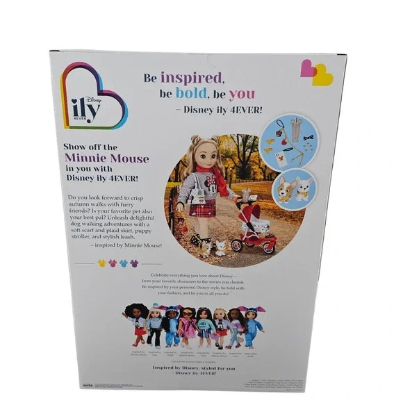 NEW Disney ily 4EVER Minnie Mouse Inspired 18 inch Doll Puppy Stroller 23450 - Picture 2 of 8